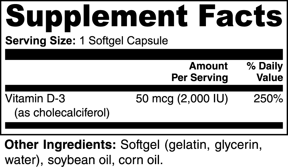 Vitamin D3 2,000 IU Balance & Glow