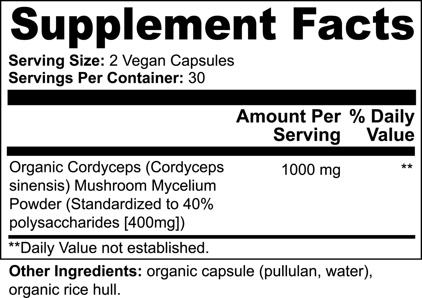 Cordyceps Mushroom Premium Complex